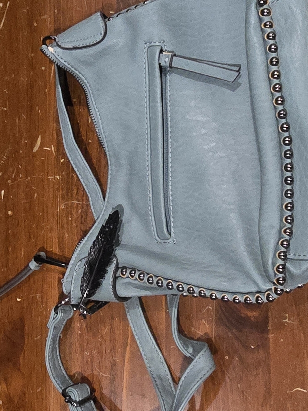 Jessica Simpson Light Blue Studded Shoulder Bag